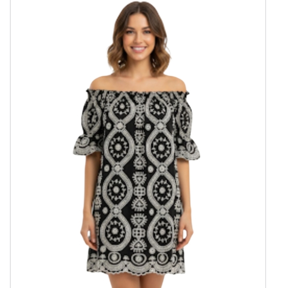 Loveshackfancy Miranda Eyelet Off Shoulder Dress NWOT